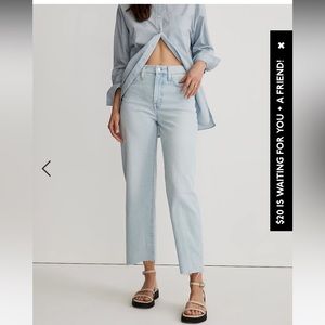 Madewell The perfect vintage wide leg cropped jeans